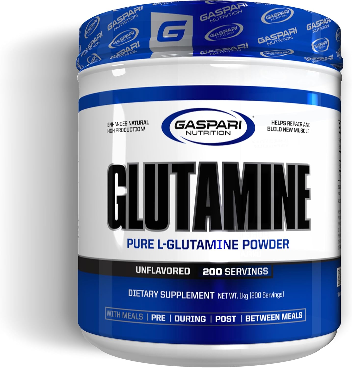 Gaspari Nutrition, Glutamine, Pure L-Glutamine Powder, Perfect Pre Workout, Post Workout and Recovery, Micronized Glutamine Powder (200 Servings, Unflavored)