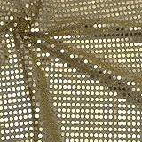 PRODUKTINFO: Paillettenstoff in gold | Gewicht ca. 100 g/Lfm | Breite ca. 110 cm - von der Rolle | Pailletten-Durchmesser: ca. 0,6cm | Preis pro laufendem Meter