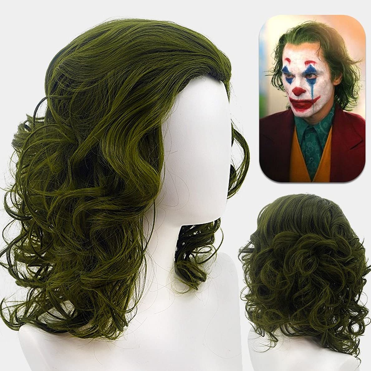Joker Arthur Fleck Curly Green Wig Men's Halloween Nepal Ubuy