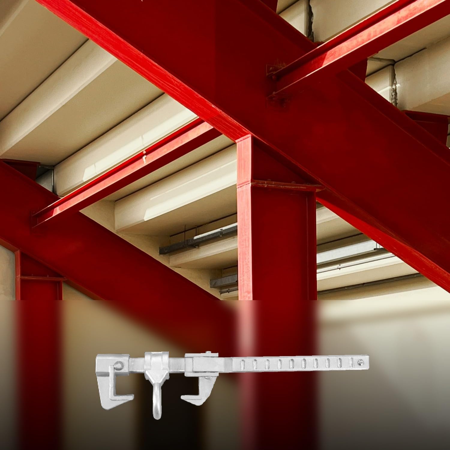 Thickened Aluminum Sliding Beam Anchor, Fall Protection Steel Beam Walker, Adjustable Beam Anchor for 2 3/4" - 18 7/8", Fits I or H Beam Top Sliding Anchor Beamer