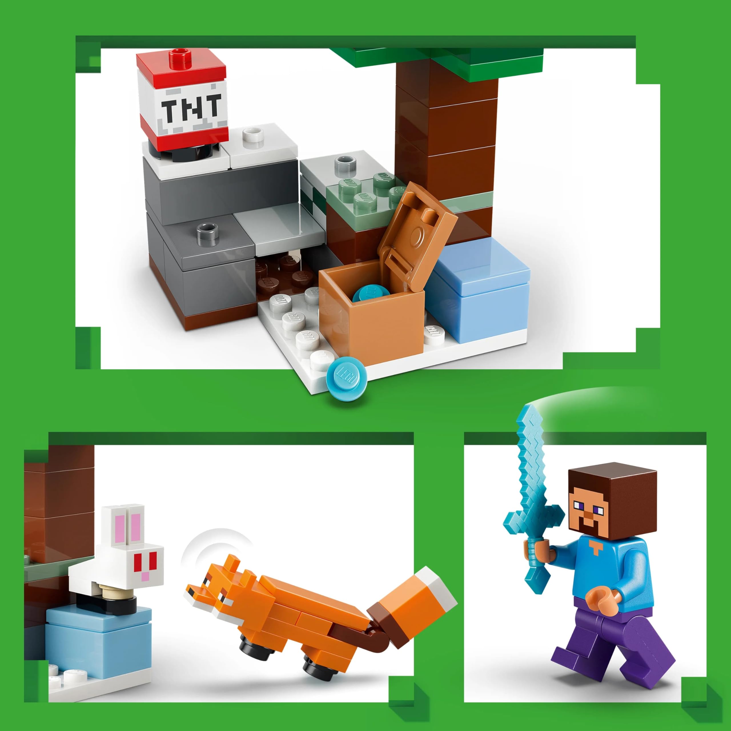 LEGO Minecraft Steve’s Taiga Adventure - Collectible Gaming Merchandise - Gamer Gift - 21583 — Amazon image 4