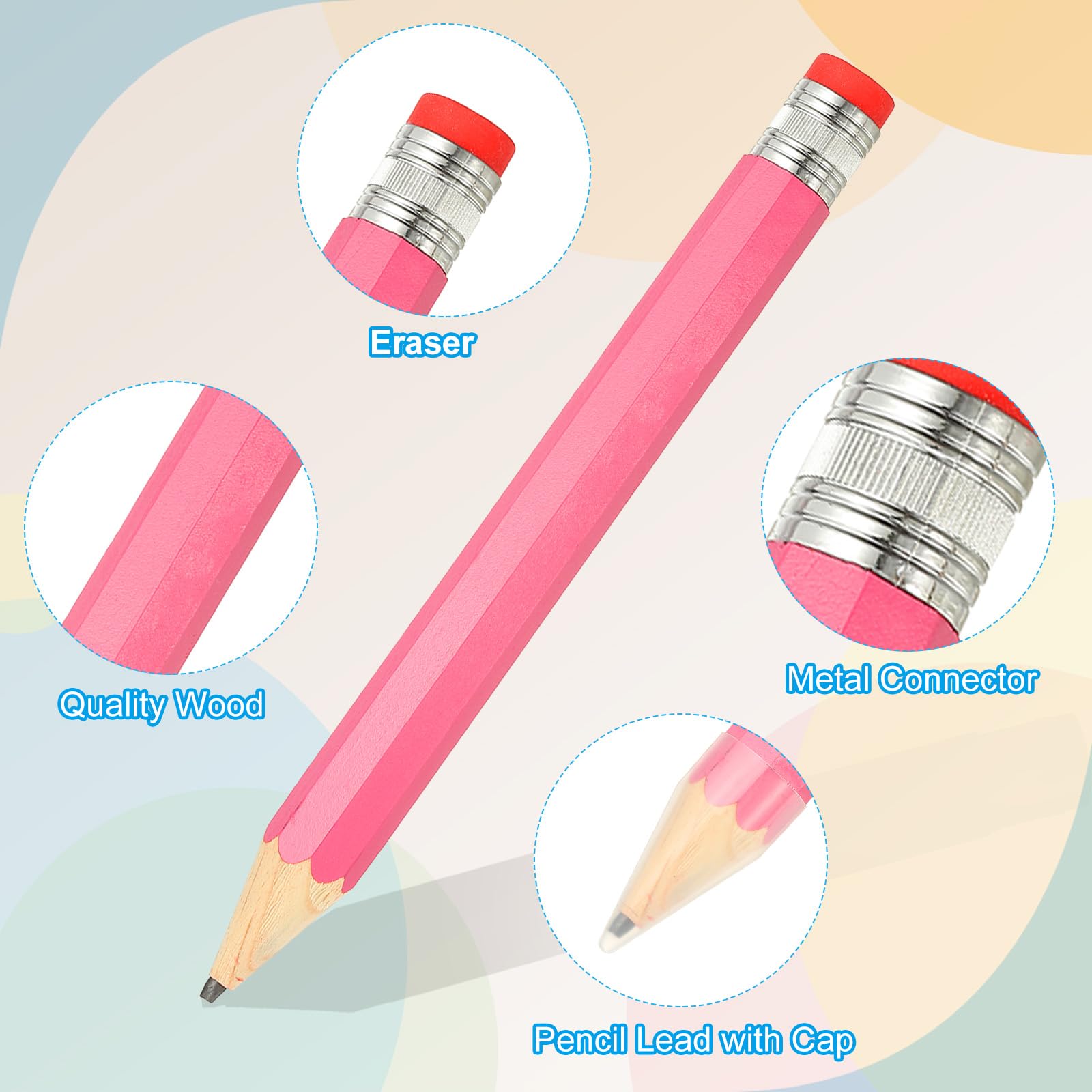 PATIKIL 2 Pcs Wooden Giant Pencil - Image 3