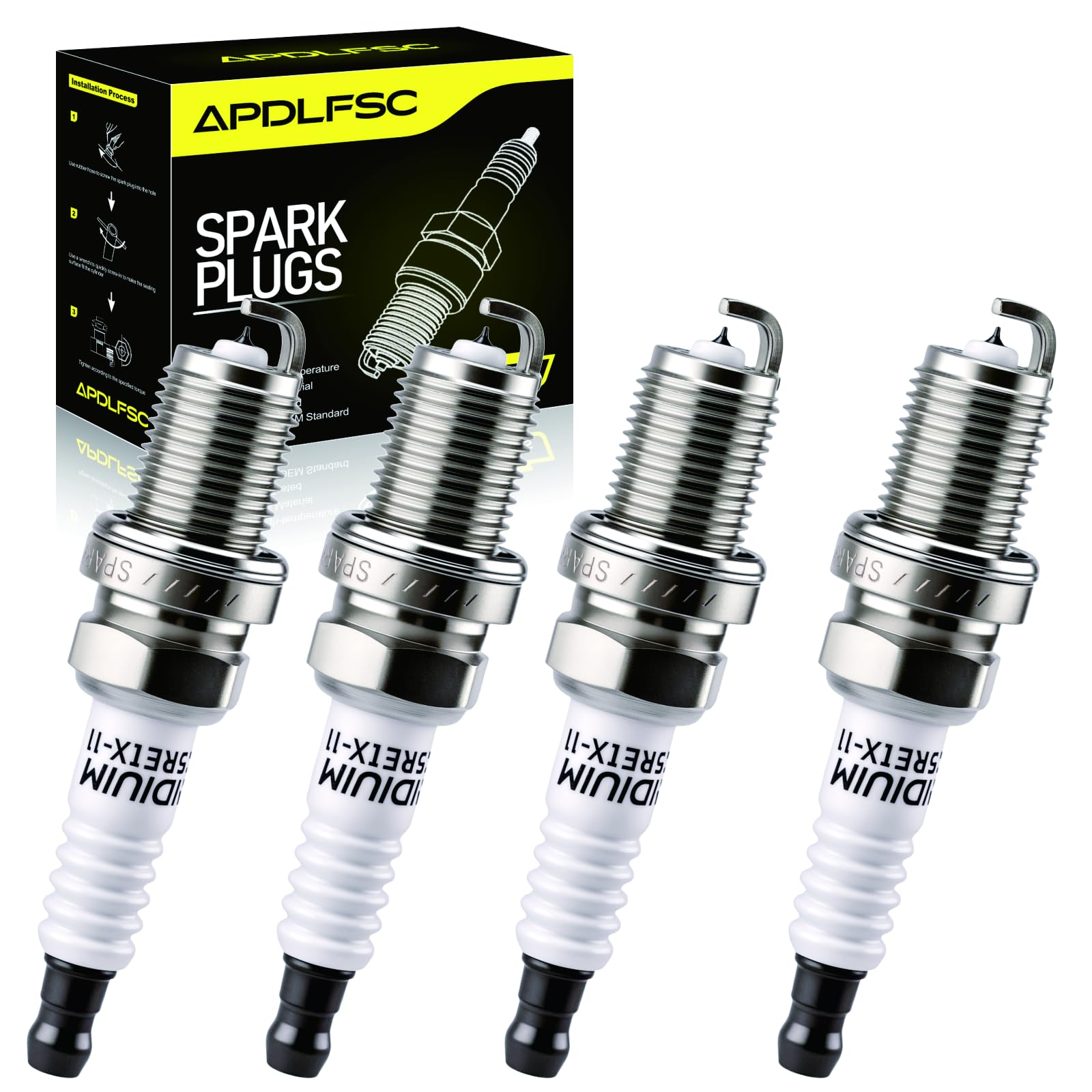 Iridium Spark Plugs 4 Pack 5464 BKR5EIX-11 Compatible with Toyota Corolla/Yaris/Matrix/Prius/Tacoma/Tercel/Celica,Nissan Altima/Frontier/Sentra/Xterra,Mitsubishi Lancer/Eclipse/Outlander/Galant/Mirage-image-17