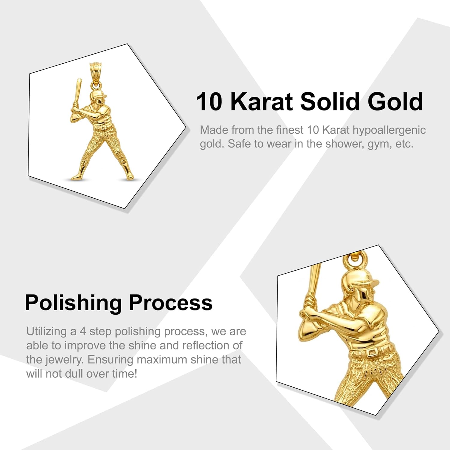 Gold Unicorn Charm - Unicorn Pendant - 10 Karat Solid Gold