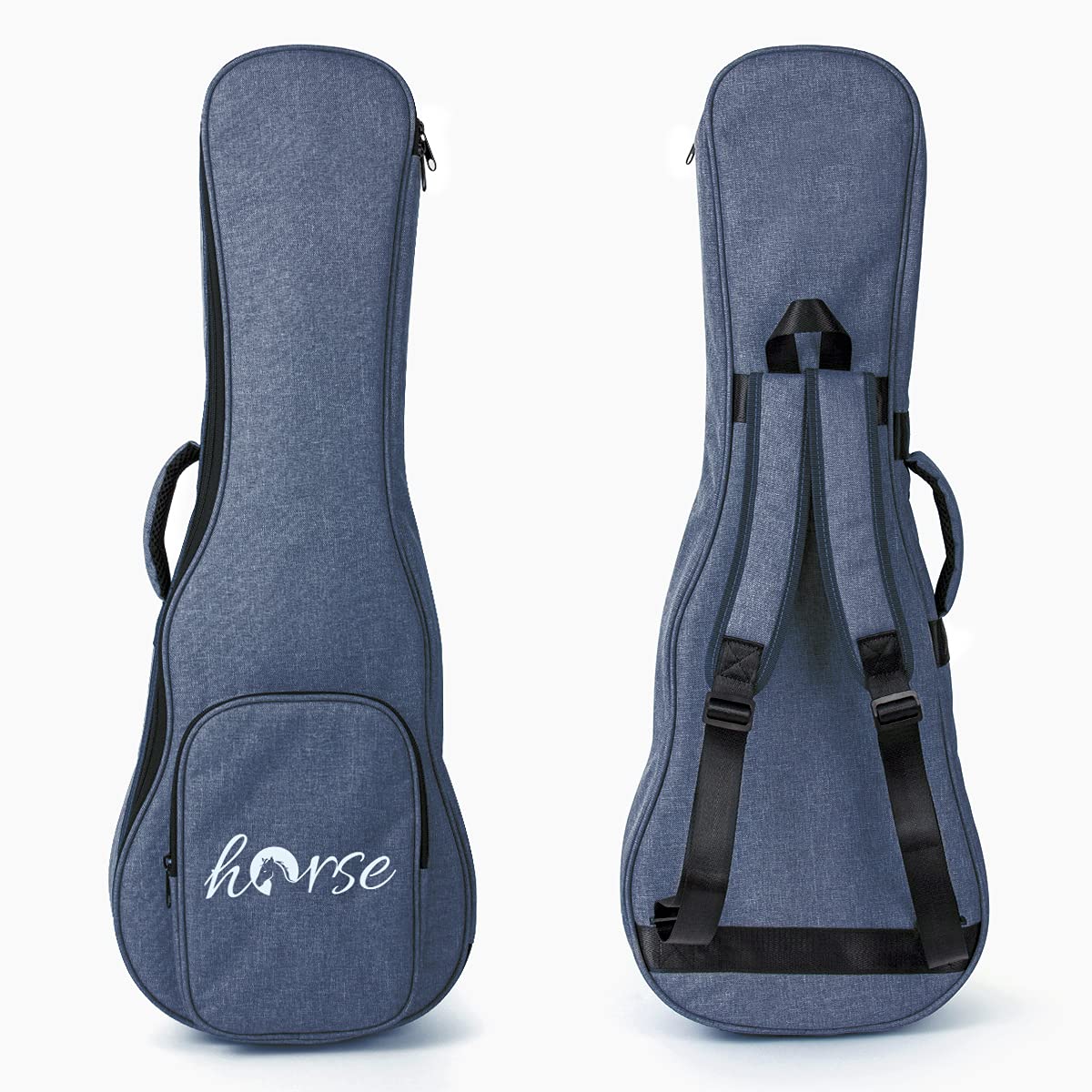 lotmusic Concert Ukulele Case Black Ukulele Padding Bag for 26 Inch Ukulele Thick Durable with Storage blue
