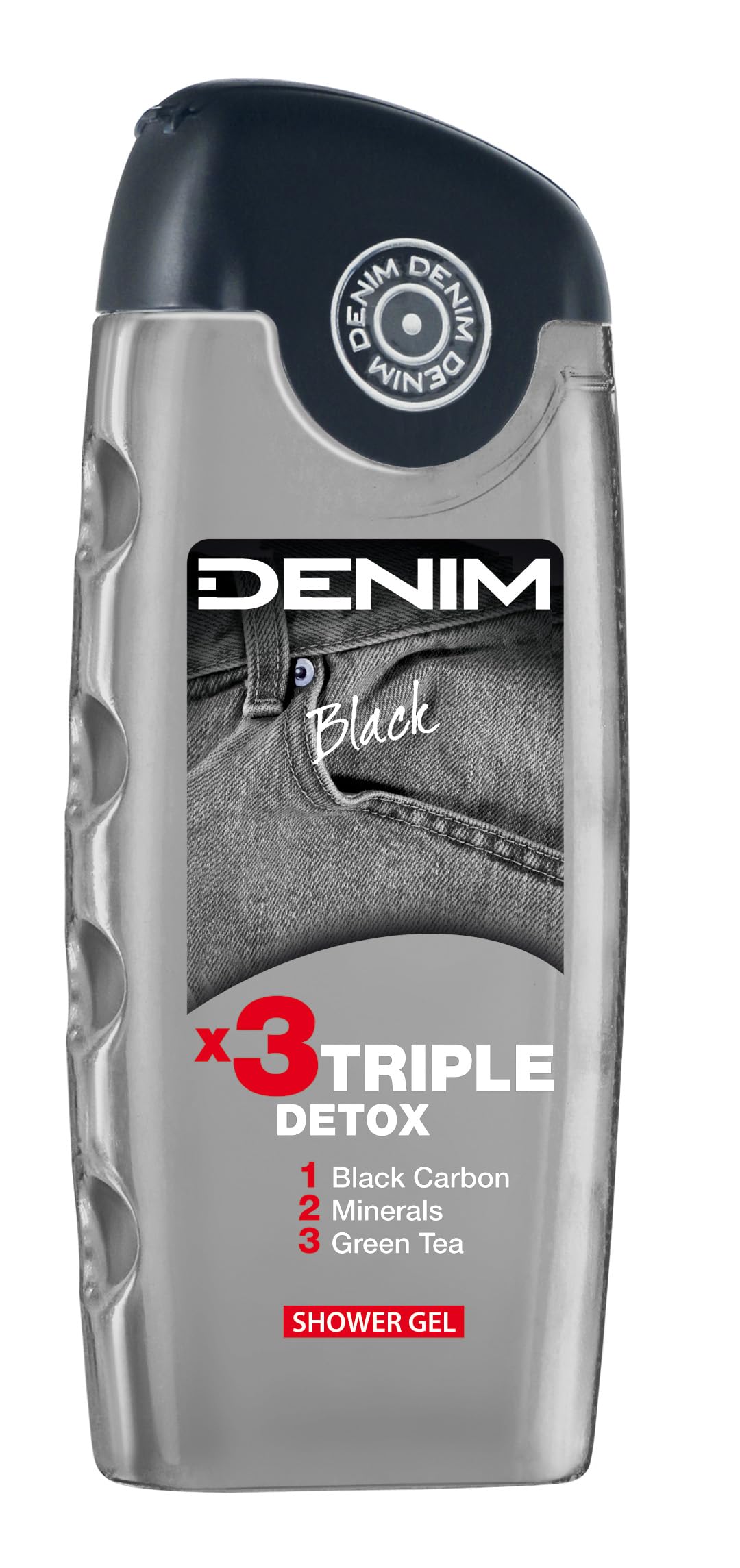 Denim - Regalo Uomo, After Shave Dopobarba 100 ml, Docciaschiuma 250 ml e Deodorante Spray 150 ml, Fragranza Black, Azione Lenitiva ed Emolliente