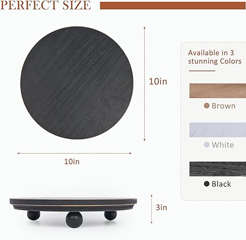 Vista 40 de Defined Deco Mini elevadores para exhibición, elevadores de madera para decoración, pedestales redondos pequeños de 5 pies (juego de 2, blanco)