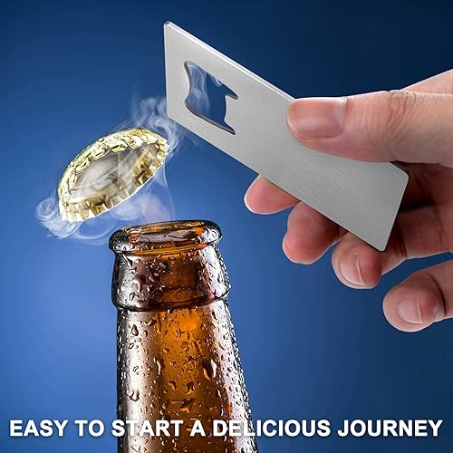 Miniatura 5 de Abridor de botellas de acero inoxidable con bandera de México, tarjeta, refresco, cerveza, abrebotellas, tamaño cartera, para cocina, bar,