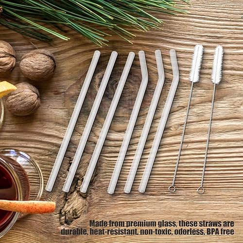 Miniatura 3 de Paja portátil reutilizable y ecológica con cepillo de limpieza transparente prácticos cubiertos para beber café leche té batido