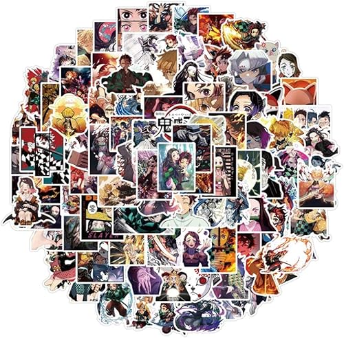 NikkOh ステッカー 鬼滅の刃 無限列車 100枚 パッチステッカー 人気ワッペンセット 防水シール スーツケース バイク ヘルメットなど適用