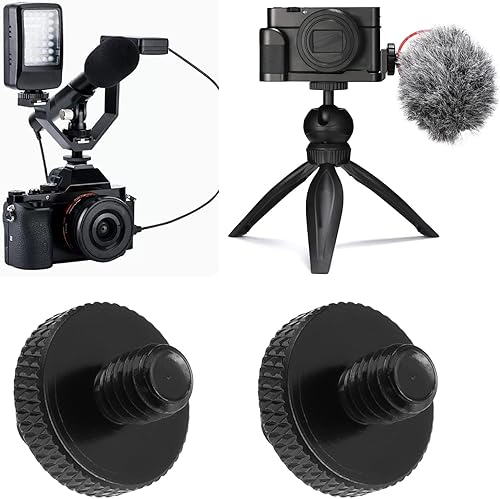 Miniatura 3 de Create idea Adaptador de tornillo de trípode roscado macho de 14 pulgadas de 14 pulgadas macho de 14 pulgadas, convertidor de rosca de montaje