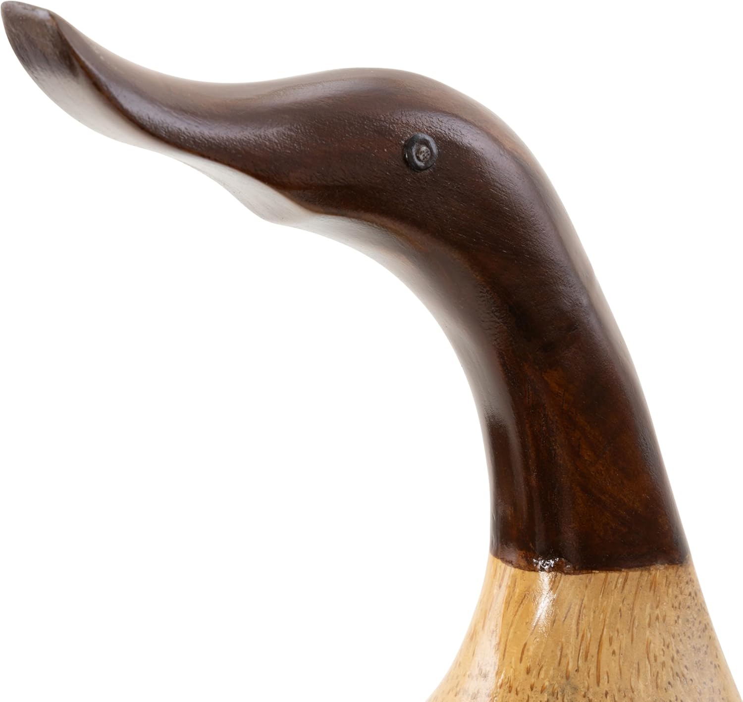 Deco 79 Bamboo Wood Duck Decorative Sculpture Home Decor Statues with High Heels and Boots, Set of 2 Accent Figurines 17", 12"H, Brown