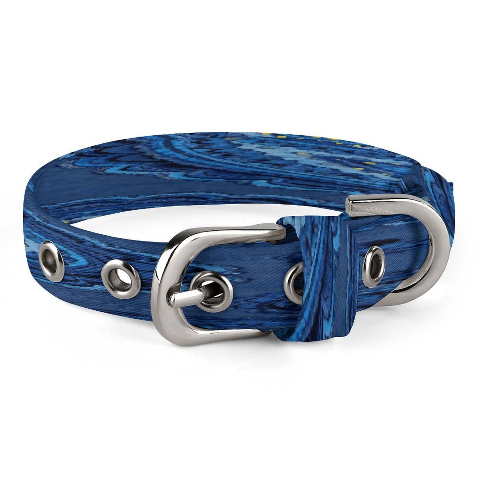 Collar de perro azul real de tela Oxford ajustable suave de 7.9 a 10.4 pulgadas para mascotas
