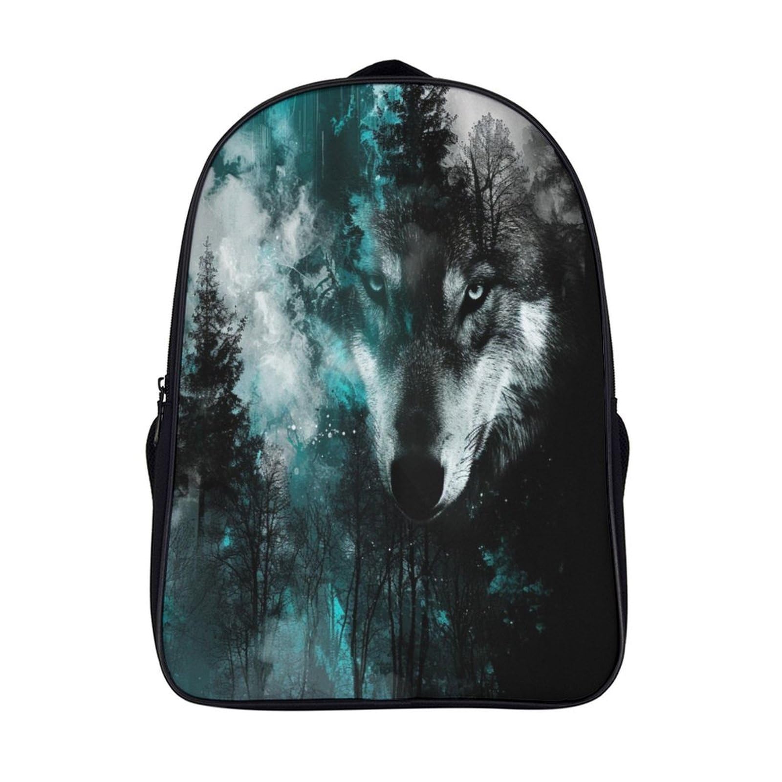 Mochila infantil Wolves in The Moonlight con estampado 3D resistente de dibujos animados 7