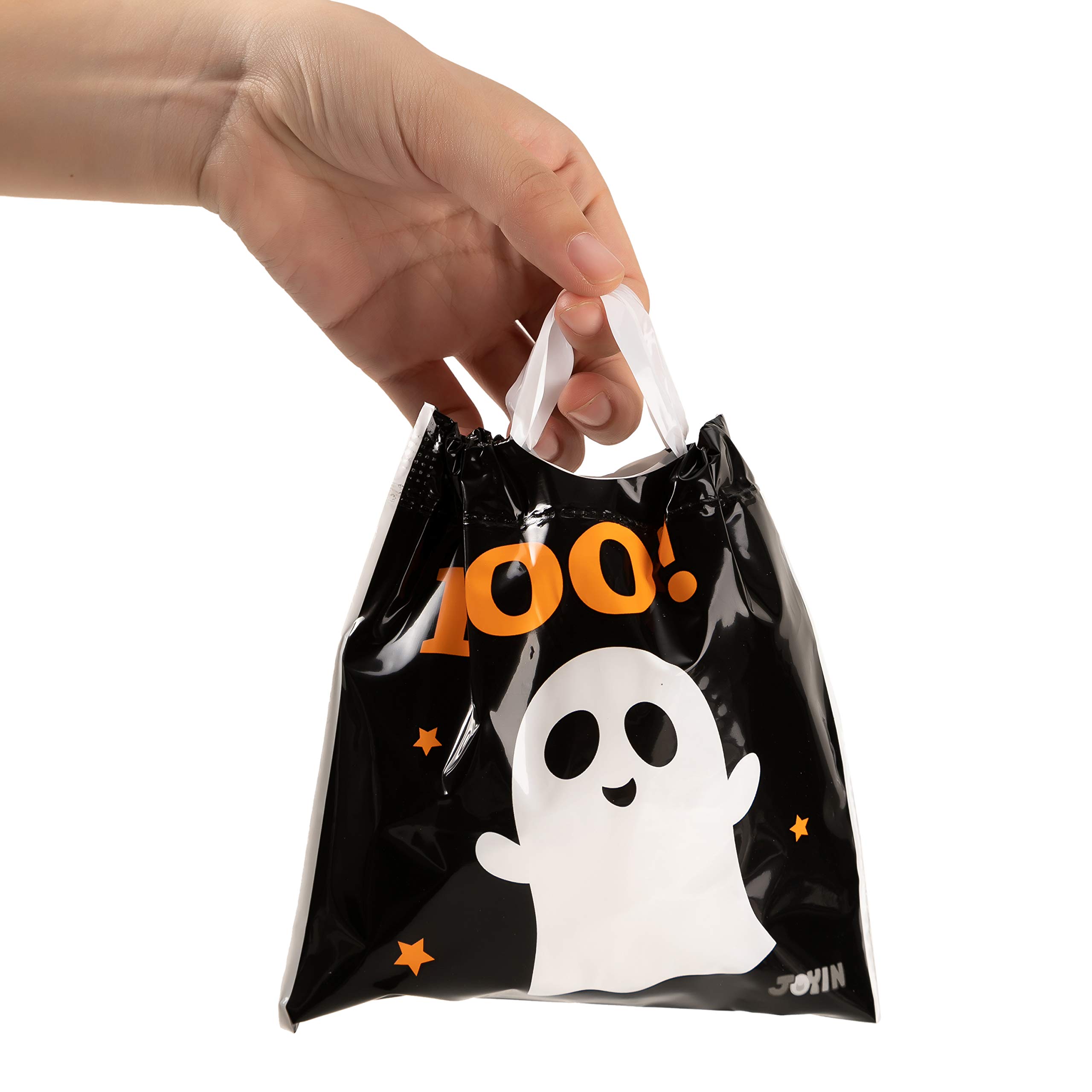 JOYIN 96-Pack Halloween Drawstring Treat Bags - 6x6 Inch Goodie Bags With 12 Cute Designs For Trick Or Treat & Party Favors