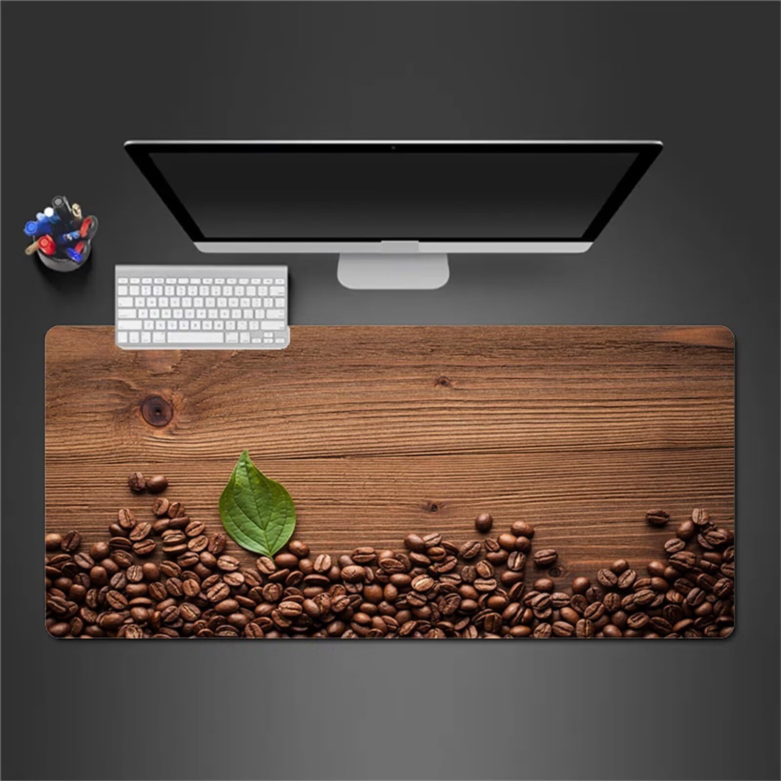 Alfombrilla Raton Gaming XXL 1200x600x3cm Alfombrilla de Ratón Grande Alfombrilla Gaming de Escritorio con Base Antideslizante para Gamers PC y Portátil (Grano de Madera)