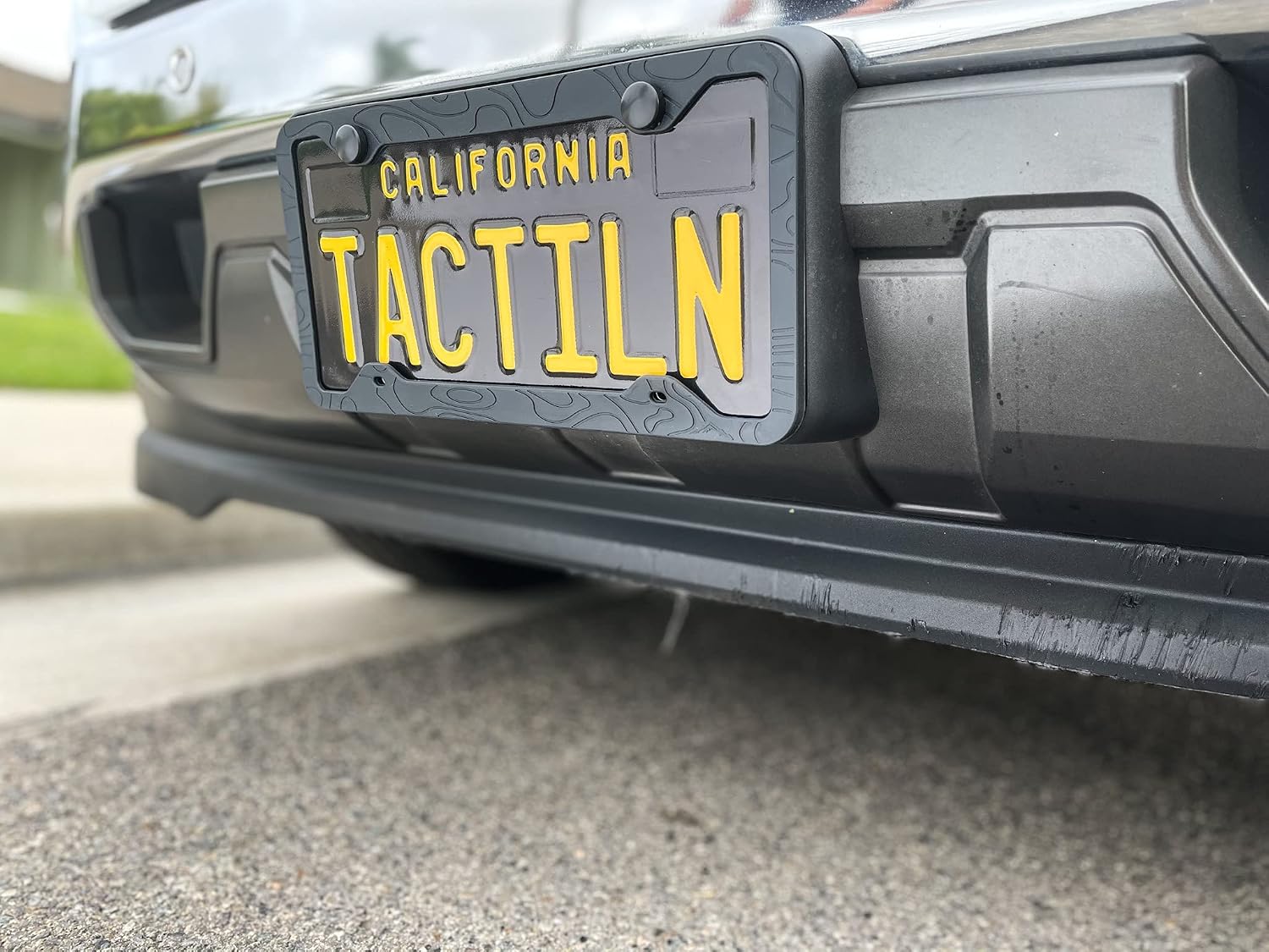 Silicone Topography Design License Plate Frame Cover | Topo License Plate Frame Rust Proof, Rattle Proof, Weather Proof License Plate Holder for Car | Topo Embossed Plate Frame for Auto Truck Van SUV