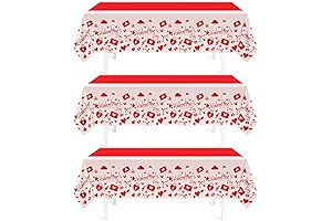 Pack of 3 Disposable Valentine Tablecloths: Perfect for Your Romantic Celebrations