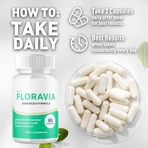 Miniatura 5 de Floravia Capsules, pastillas probióticas oficiales de Floravia con todos los ingredientes naturales, píldoras de suplemento de apoyo para la salud