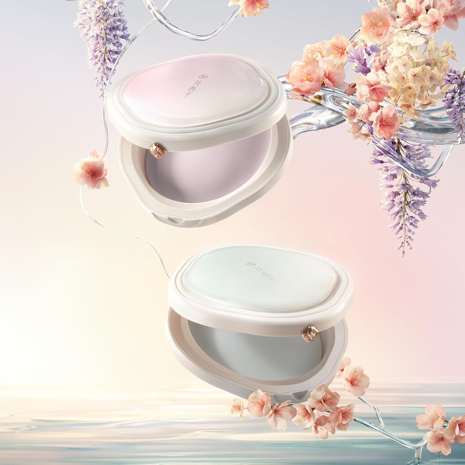 Florasis Flawless Jade Breathable Color Correcting Pressed Powder (06 Peach, 1 Count) - Image 2