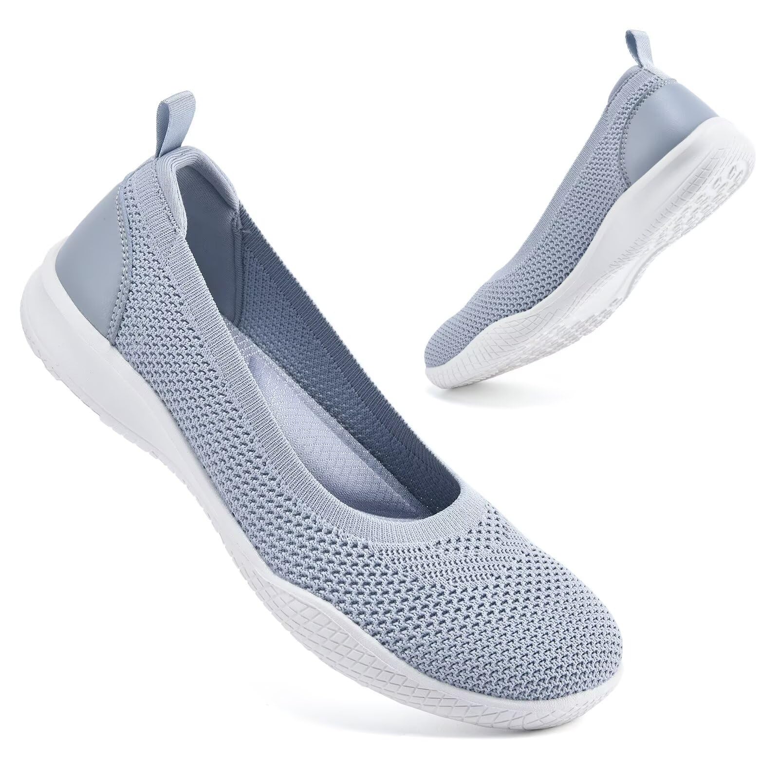 konhill Slipper & Mokassins für Damen, Sportschuhe, Leichte Slip On Sneakers Mesh Flache Schuhe Trainers
