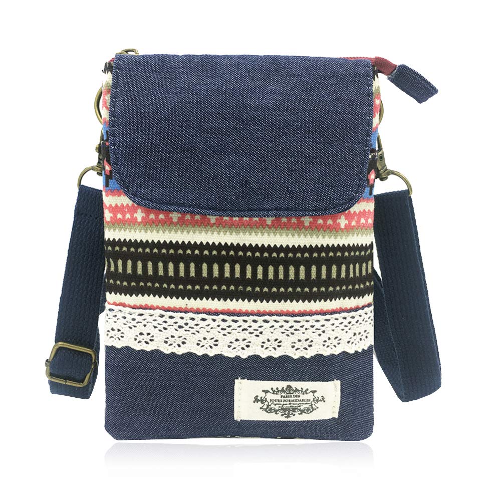 Roomy Cell Phone Purse Wallet Canvas Small Crossbody Purse Bags with Shoulder Strap For Women teen girlsl | Roomy, Canvas, Small, Bags, Shoulder Strap