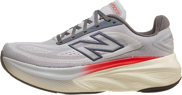 New Balance Hombre Fresh Foam X More v6 Grey Matter/True Red/Castlerock 9 Extra Ancho