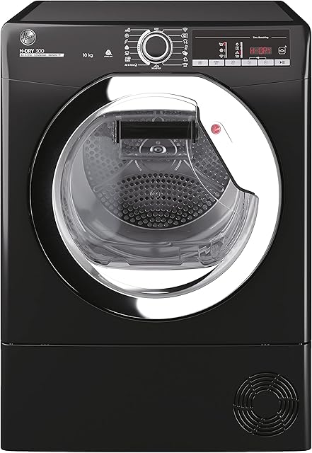 Hoover H-Dry 300 HLEC10TCEB Freestanding Condenser Tumble Dryer, Sensor Dry, WiFi Connected, 10 kg Load, Black