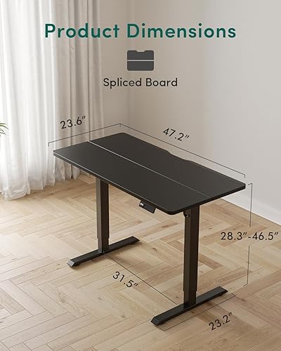 Miniatura 207 de FEZIBO - Escritorio eléctrico ajustable para trabajar sentado o de pie, 40 x 24 pulgadas, para oficina en casa, escritorio ergonómico para Negro