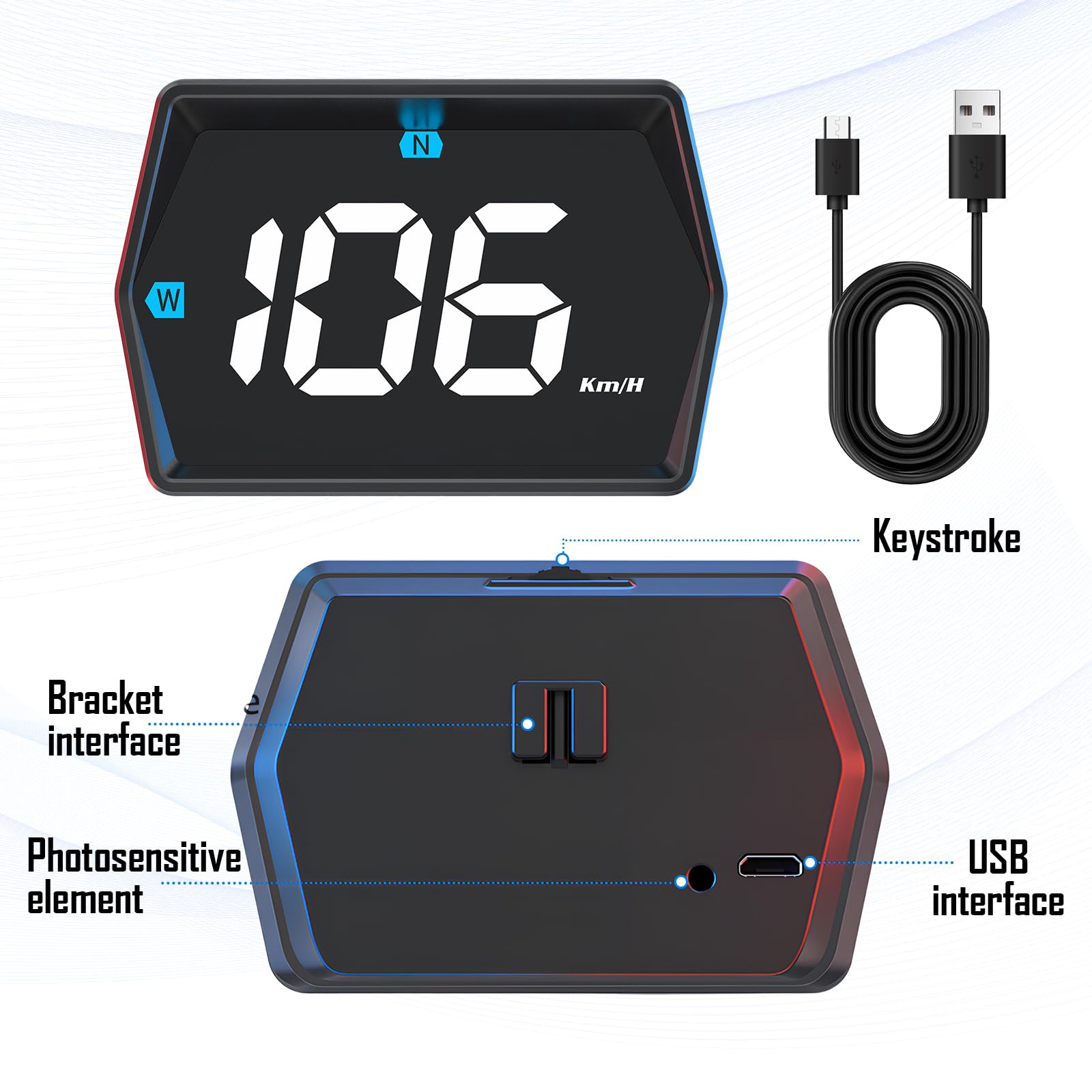 Digital GPS Geschwindigkeitsmesser Universal Auto HUD Head Up