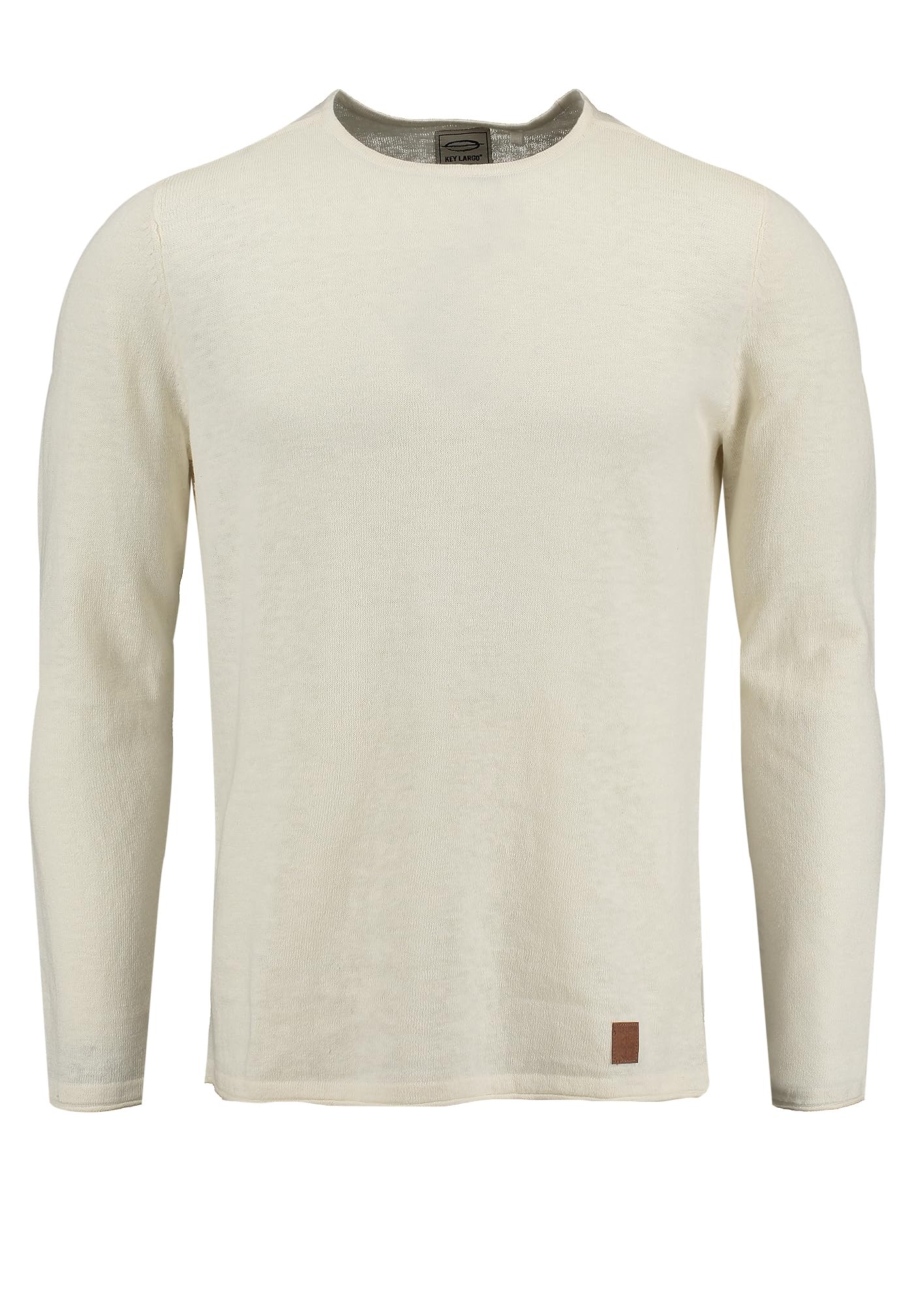 Pull rond KEYLARGO MST KLGIANCARLO | Finitions soignées et maille blanche haut de gamme