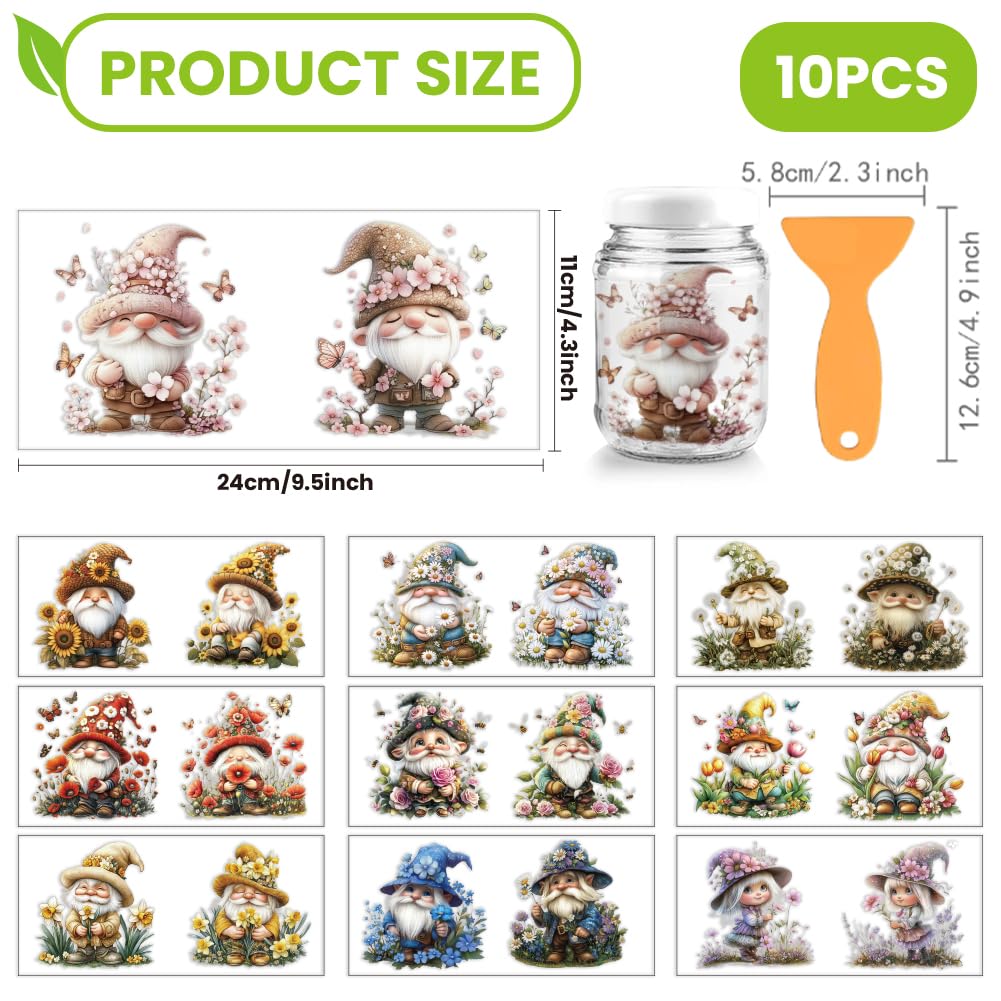 arricraft 10 Pcs Gnome Theme Cup Printing UV Transfer Papers - Image 2