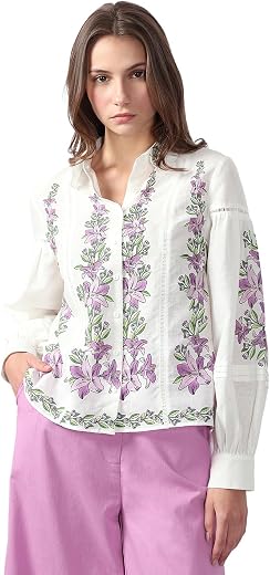 VERO Moda Women Floral Print Shirt | Long Sleeve | Regular Fit