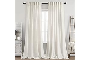 96 Inch Linen Curtains for Sliding Glass Door