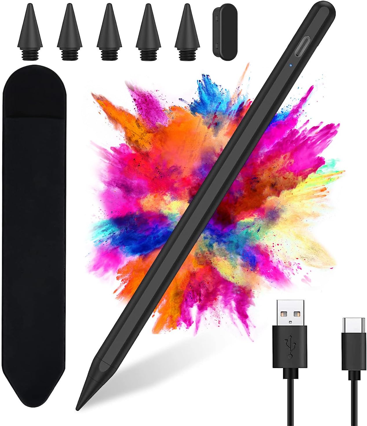 Stylus Pen for iPad 9th&10th Generation, Fast Charge for iPad Pencil, Stylus Pen with Palm Rejection, Pen for iPad Pro 11/12.9 inch(2018-2023), iPad Mini 5/6/Air 3/4/5, iPad 6/7/8/9/10 (Black) Stylus Pen for iPad 9th&10th Generation, Fast Charge for iPad Pencil, Stylus Pen with Palm Rejection, Pen for iPad Pro 11/12.9 inch(2018-2023), iPad Mini 5/6/Air 3/4/5, iPad 6/7/8/9/10 (Black)