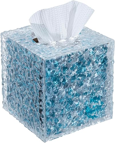 Miniatura 8 de Soporte cuadrado para caja de pañuelos, cajas de pañuelos de cubo negro, accesorios de baño, soportes decorativos de papel facial de bronce,