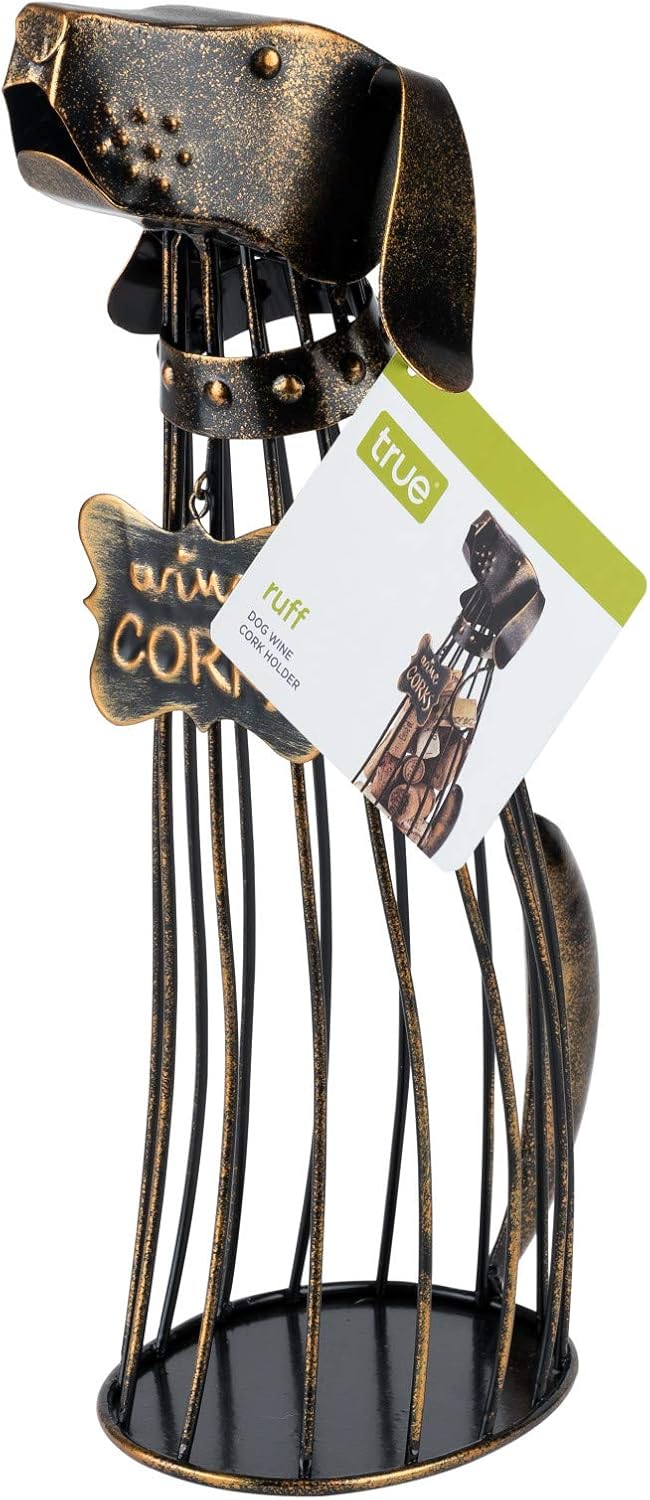 Buy 1 get 1 🔥 True Dog Wine Cork Holder, Decorative Wine Cork Storage and Decor, Set of 1, Rustic Bronze Finish, Holds 50 Wine Corks