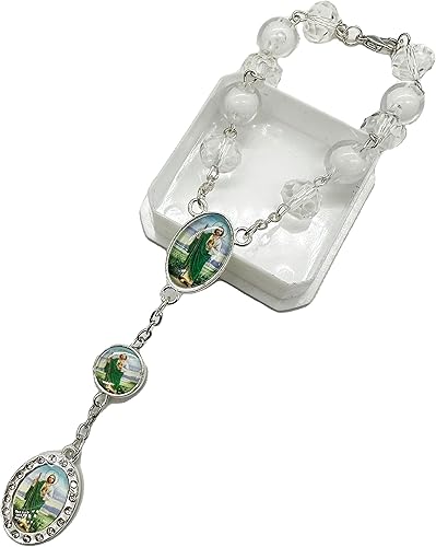 San Judas - Centro de mesa de San Judas, recuerdo de bautizo, rosario, pulsera de recuerdo para fiesta de San Tadeo, 12 unidades