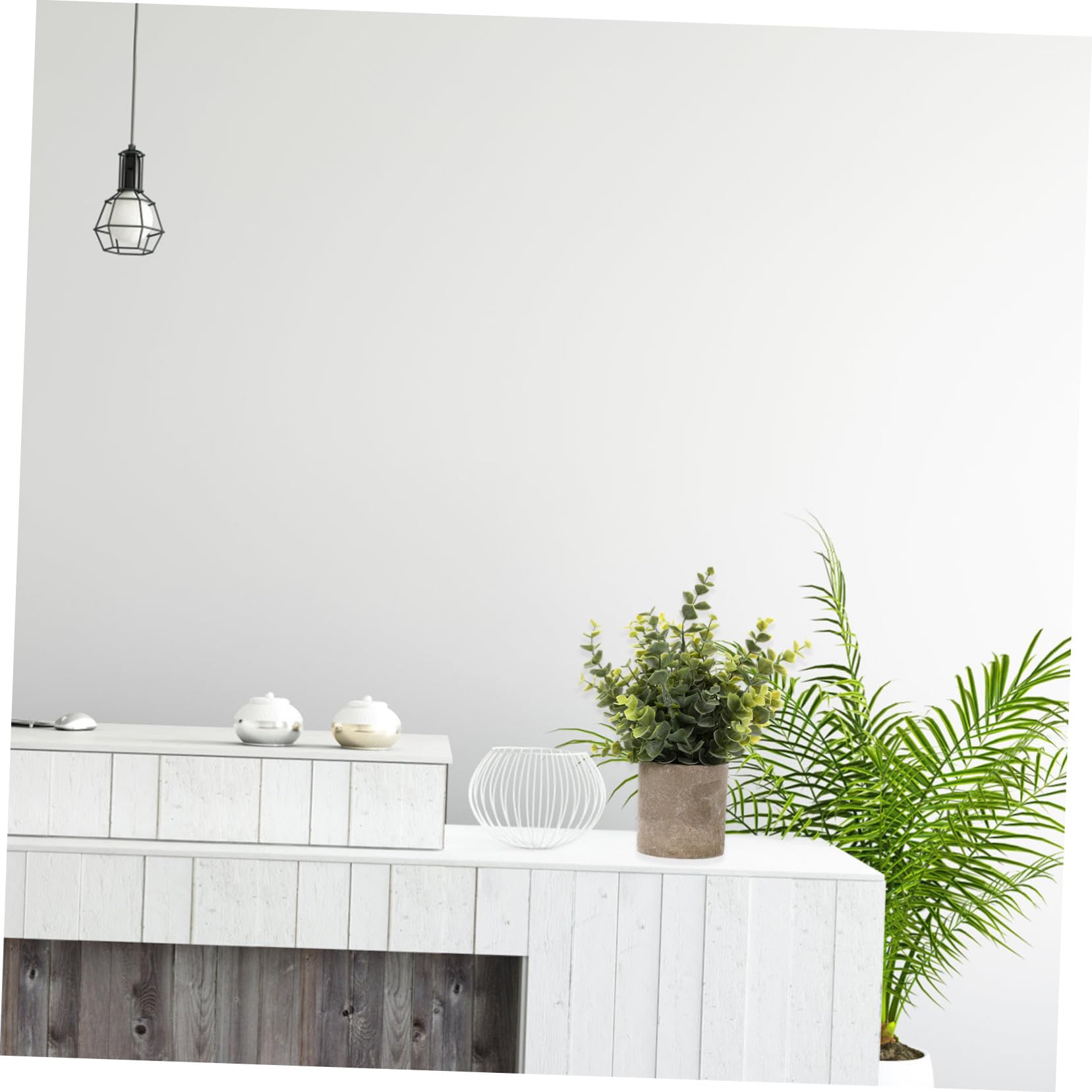 Gatuida 3piezas Plantas de Verdes Artificiales Eucalipto Falso Bonsái Falso para Decoración de Escritorio Casa y Oficina