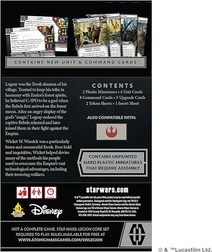 Miniatura 3 de Star Wars Legion Logray & Wicket COMMANDER EXPANSION Heroic Ewoks! Juego de miniaturas de mesa, juego de estrategia para niños y adultos, a partir