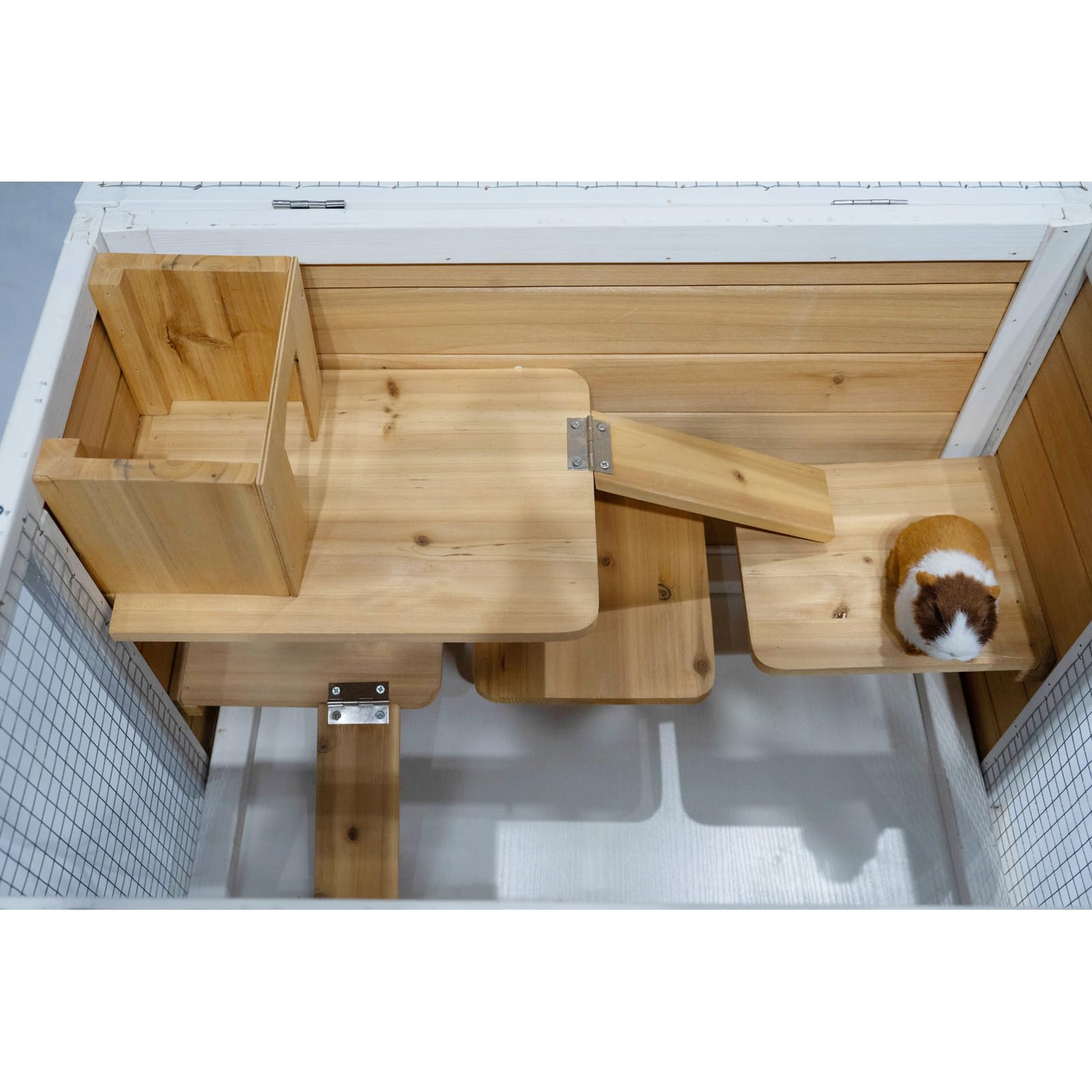 Hamsterkäfig Gino Deluxe Kleintierkäfig Holz mit Ablage HTI living