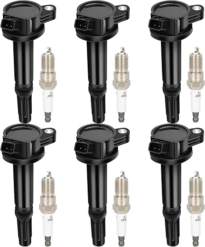 Miniatura 28 de ECCPP UF413 6 bobinas de encendido con 6 bujías de iridio para Honda para Acura para Saturn Civic Pilot Ridgeline MDX EL Vue 1.7L 3.5L UF400 UF512