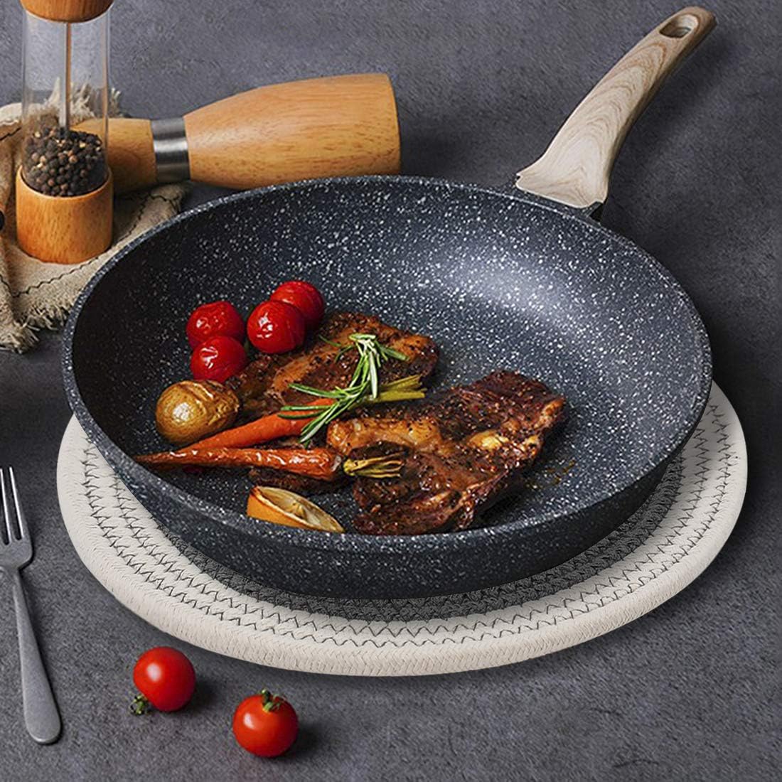 50% оƒƒ Dіѕсоunt FOYO 12 Inch Round Placemats Heat-Resistant, Non-Slip Washable Table Mats for Dinner Table, Cotton Braided Placemats, Set of 4