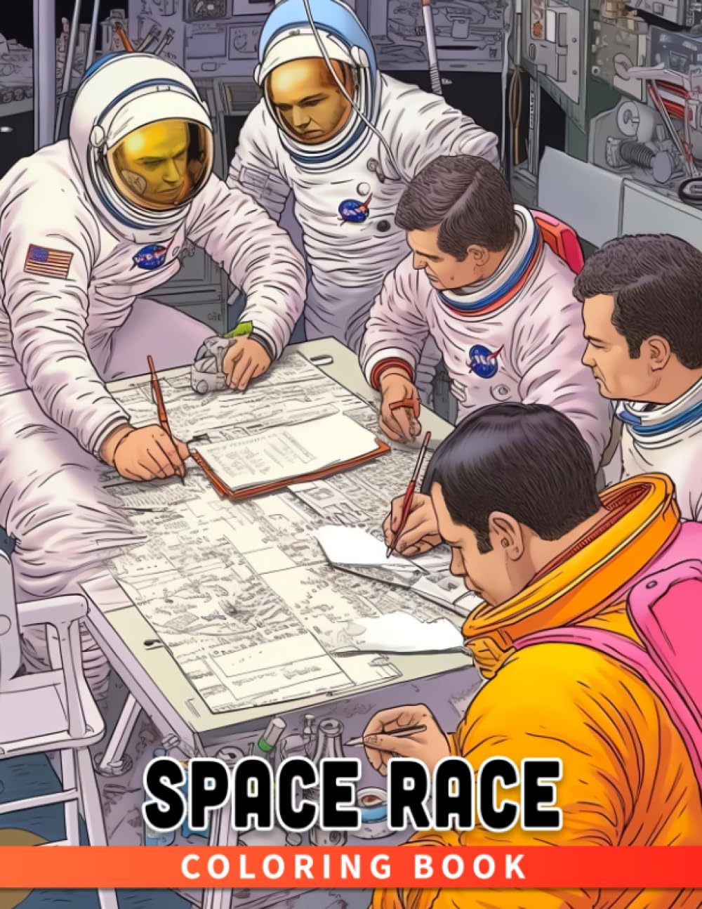 Space Race Coloring Book: A Journey through the Early Days of Space Exploration for Young Readers