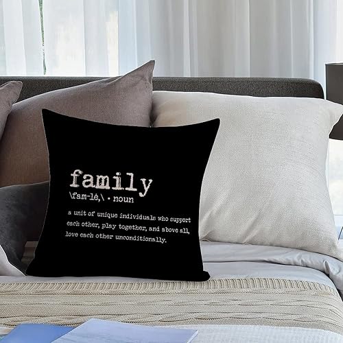 Miniatura 5 de Rebbygena Family Funny Throw Pillow Covers 22x22in Family Farmhouse Christmas Pillow Case Cotton Linen for Couch Sofa Home Decor