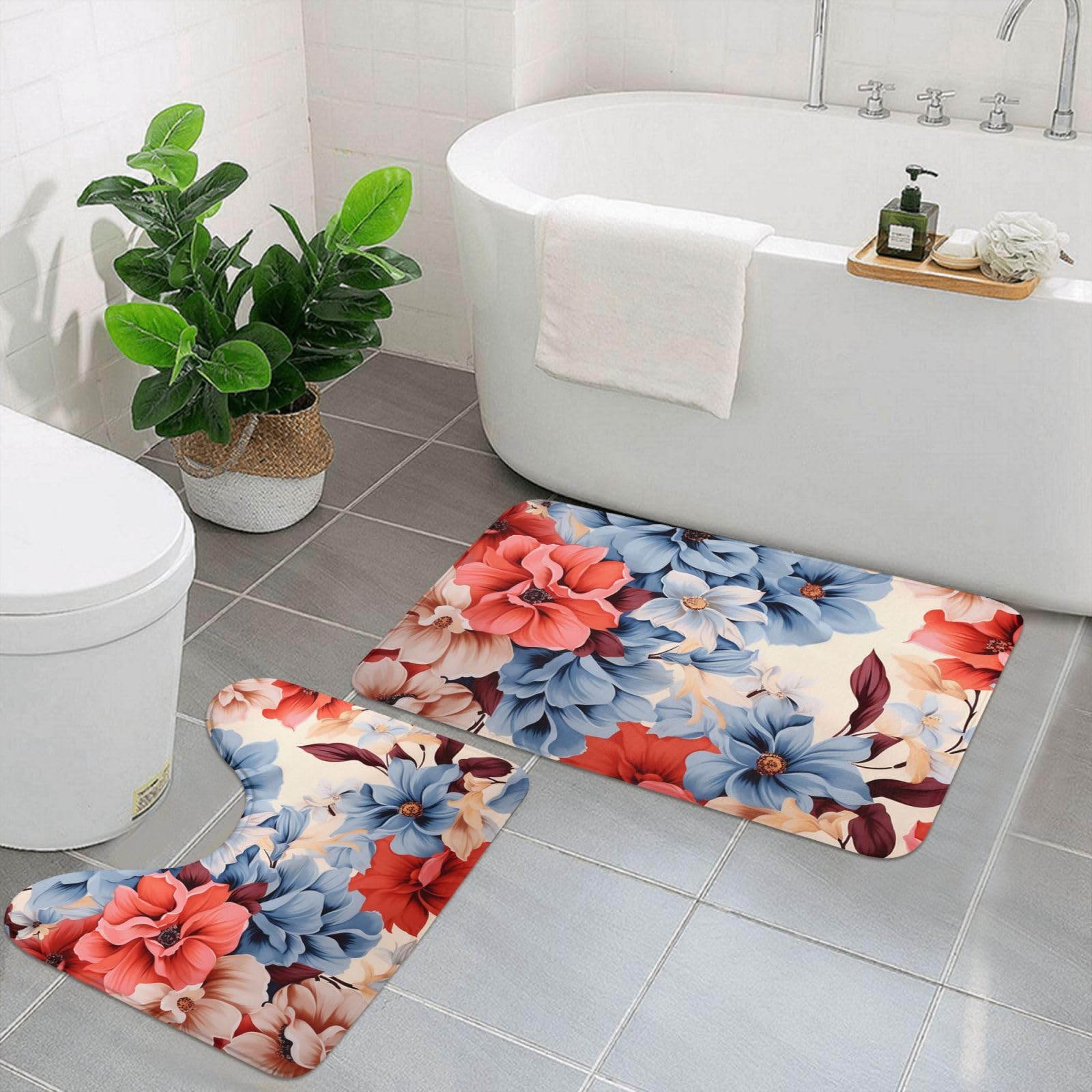 Tapis de bain antidérapants en microfibre pour éviter les glissades et éponger l'eau rapidement