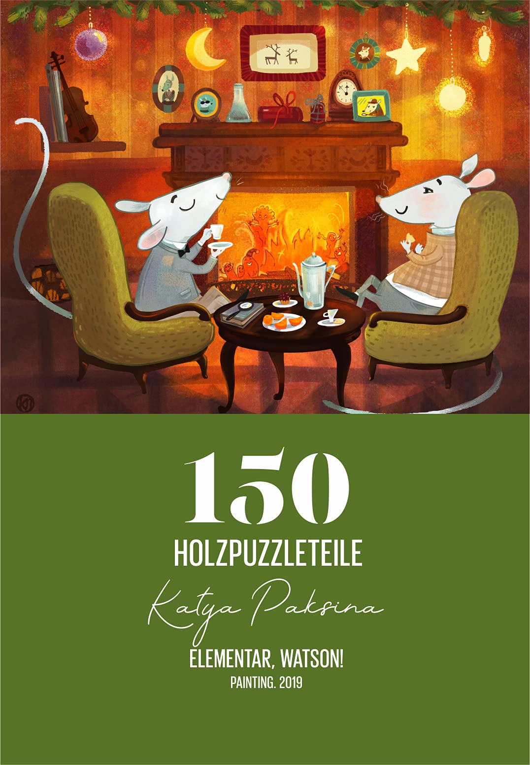 DAVICI | Puzzle Legno | E6 - Elementary, Watson | 150 pezzi | Intrattenimento Adulti e Bambini | Sfida Mentale | Pezzi Forme Uniche | Disegni Incredibili | Pizzo Decorazione | Regalo |