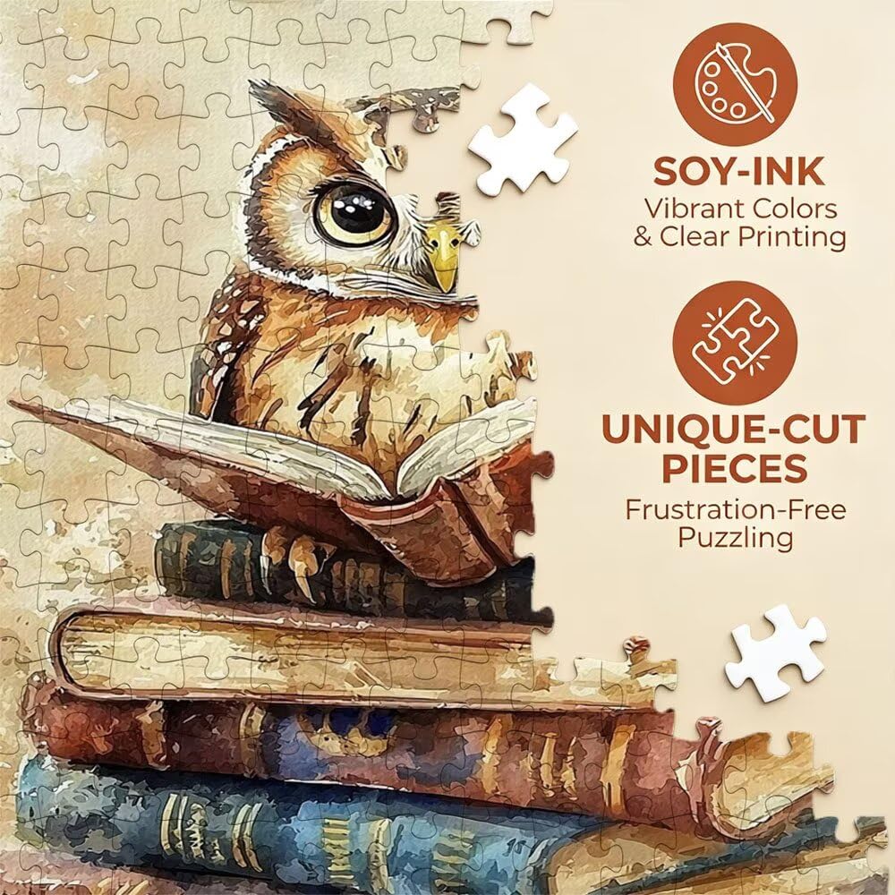 Puzzle 5000 Pezzi, Libri Gufo 3D Puzzle per Adulti Impegnativo, Educa Puzzles Artistico, Divertente E Stimolante Puzzles Decorativo per La Famiglia, Regalo e Decorazione Pareti DX0YL6-838