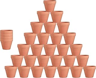 SWEEMI 32 Pcs 2.1 Inch Terracotta Pot Clay Ceramic Pottery Planter, Cactus Flower Terra Cotta Pots, Succulent Nursery Pots, with Drainage Hole, for Indoor/Outdoor Plants, Crafts