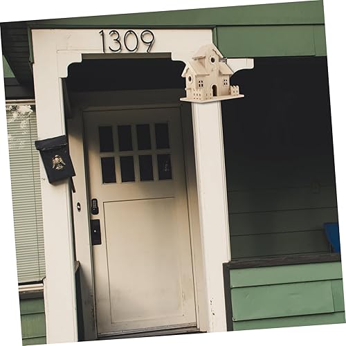 Miniatura 4 de YARNOW Nido de pájaro de madera, simulación de pájaro, casas de pájaros de madera para exteriores, delicado adorno de nido para el hogar, decoración